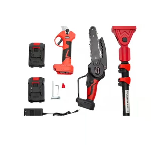 Kit Podador de Altura Inalámbrico Tijera +Sierra +Extension